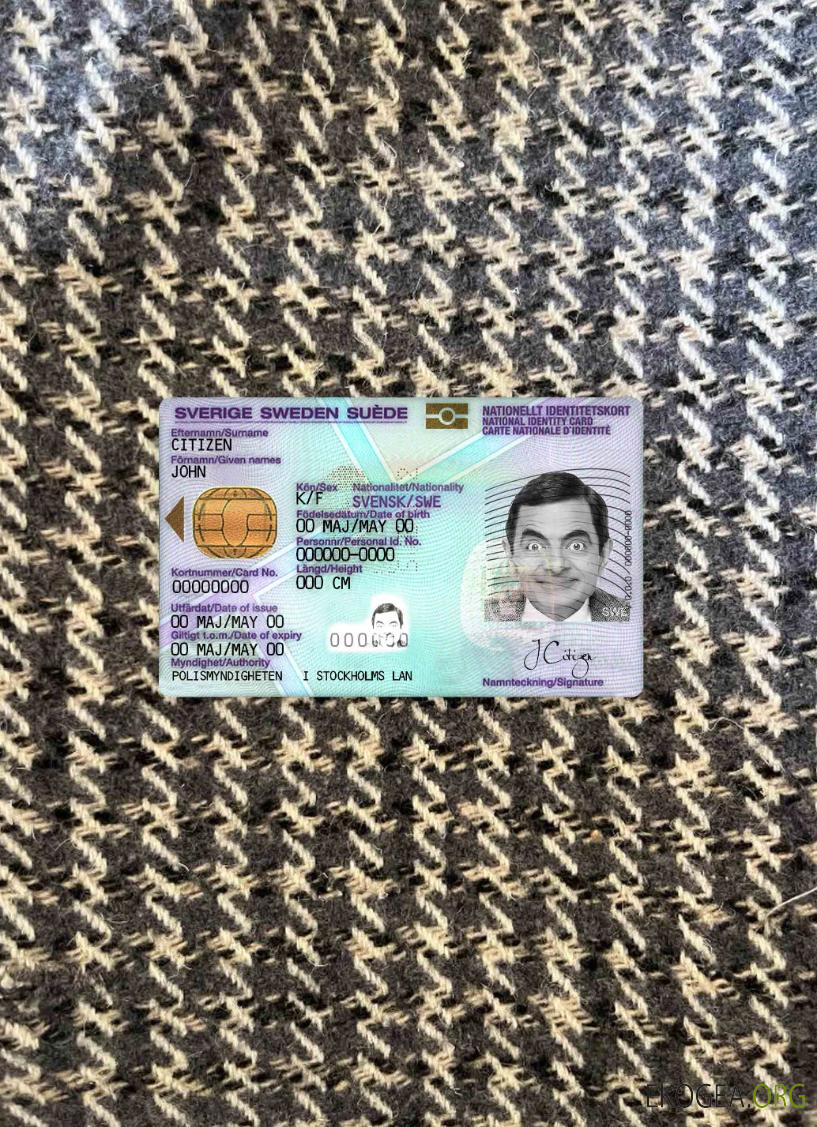 Photolook d'identité suédoise AVANT